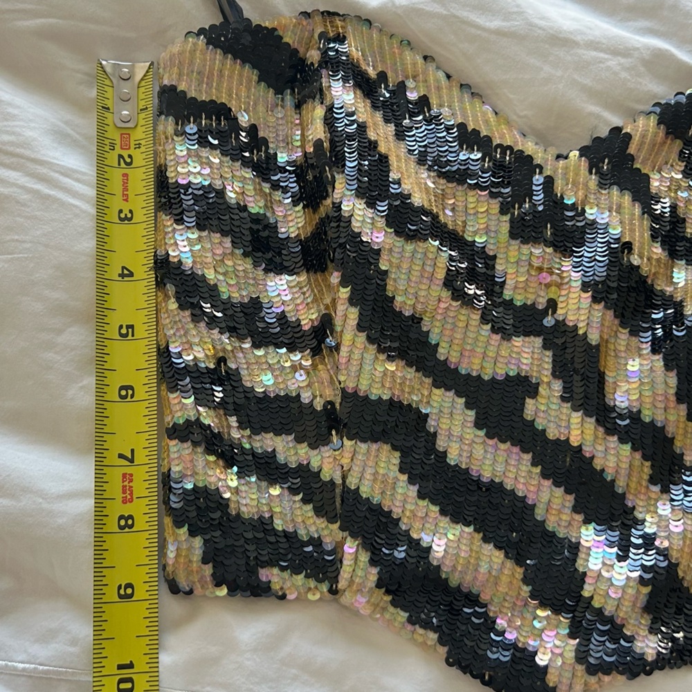 Jeanette kastenberg sequin crop bustier top - Picture 13 of 16